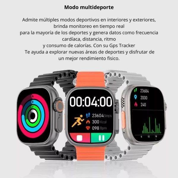SMARTWATCH D7900 INFINITE DISPLAY + 5 CORREAS - Imagen 3